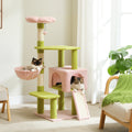 Flower Cat Tree with Condo & Top Perch