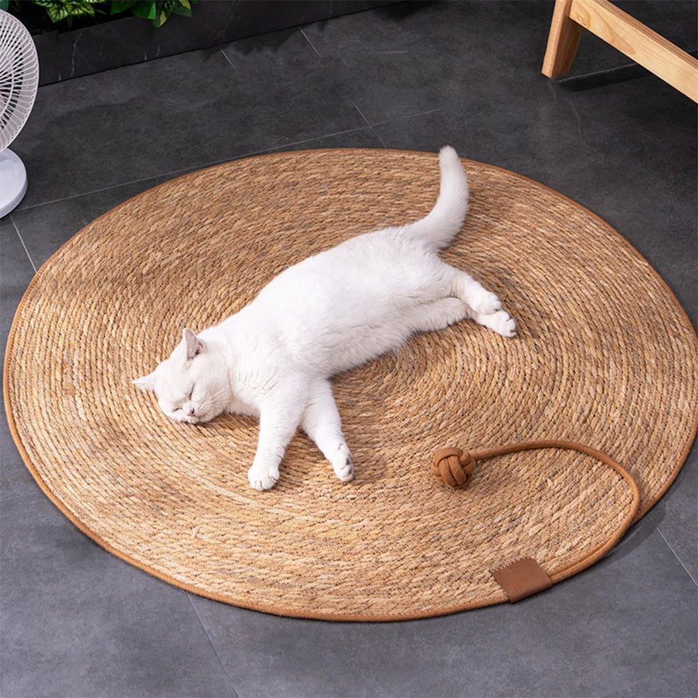 Natural Rattan Cat Scratching Mat